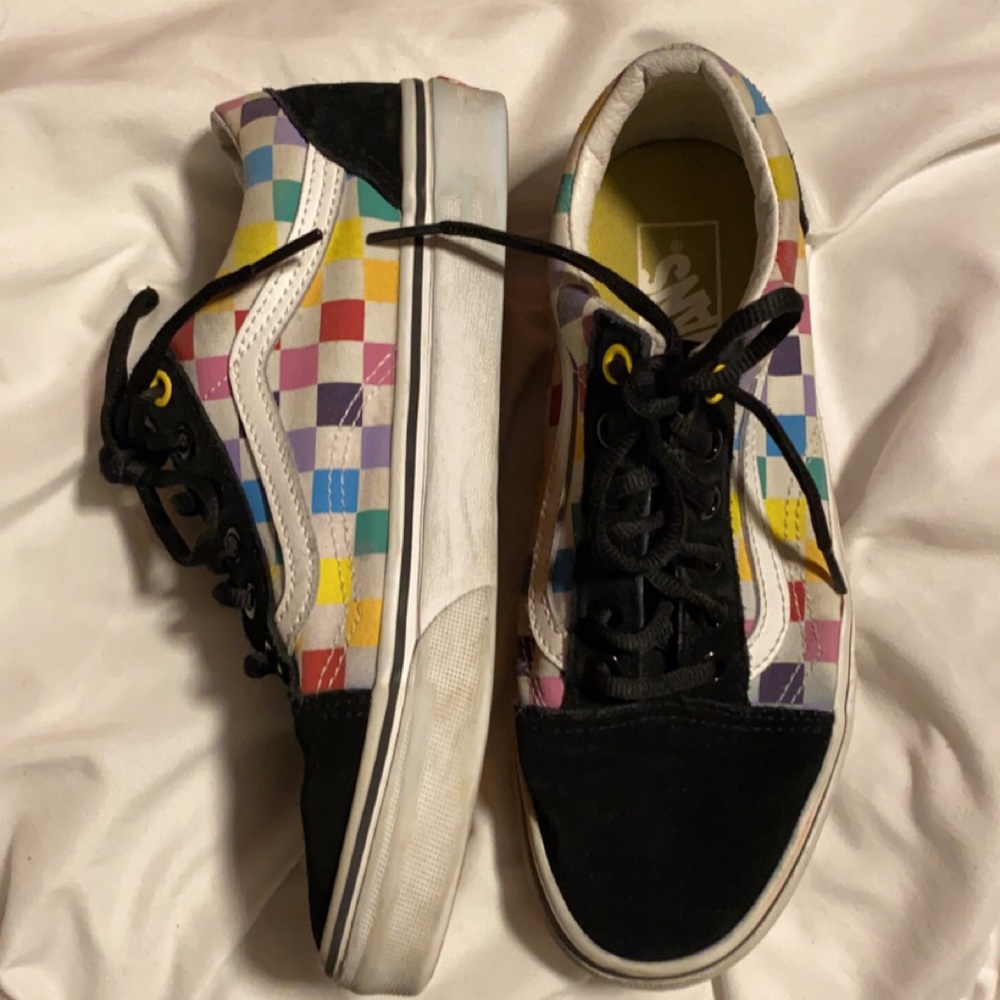 VANS RAINBOW CHECKERBOARD OLD SKOOL SHOE